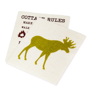 Moose & Rules Dishcloths. Set of 2