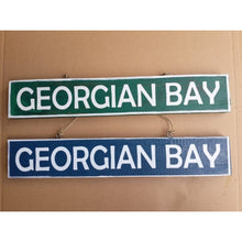 Load image into Gallery viewer, Road sign - Georgian Bay - green w/ white