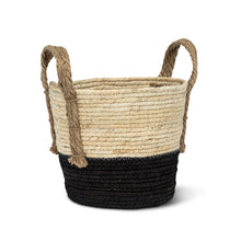 Load image into Gallery viewer, Set of 3 Round Baskets with Jute Handles