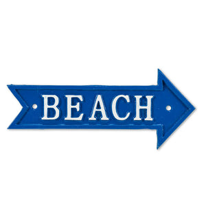 "Beach" Arrow Sign