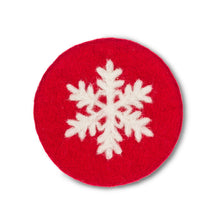 Load image into Gallery viewer, Artisan Made Wool Snowflake Coasters