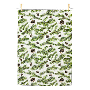 Pinecones & Branches Tea Towel