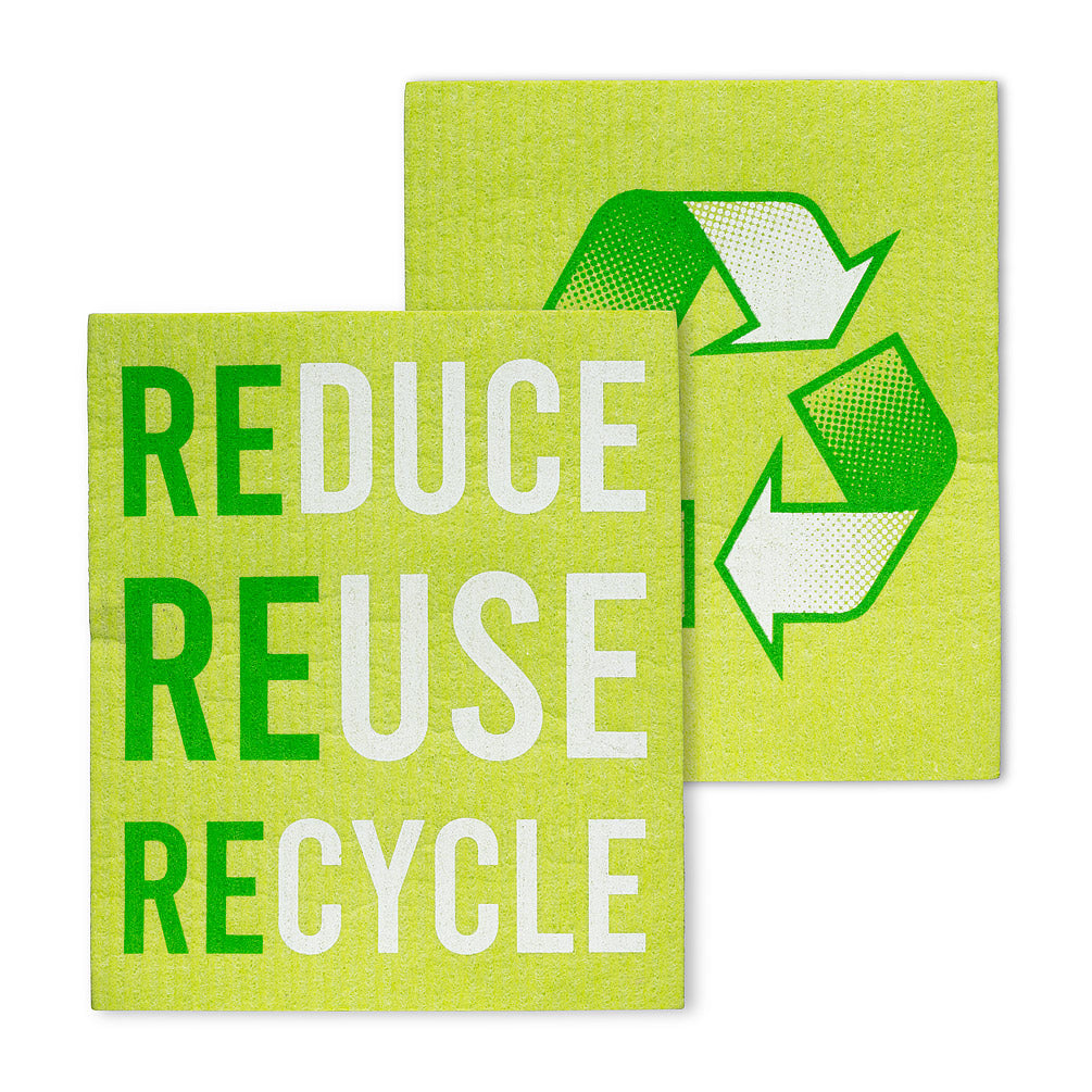 Reduce Reuse Recycle Swedish Dishcloths. Set of 2