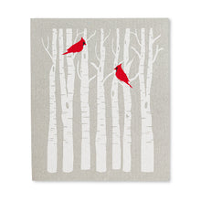 Load image into Gallery viewer, Cardinal in Tree Dishcloths. Set of 2