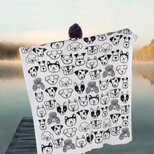 Load image into Gallery viewer, Throw Blanket-Reversible Dog Faces