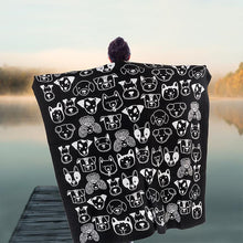 Load image into Gallery viewer, Throw Blanket-Reversible Dog Faces