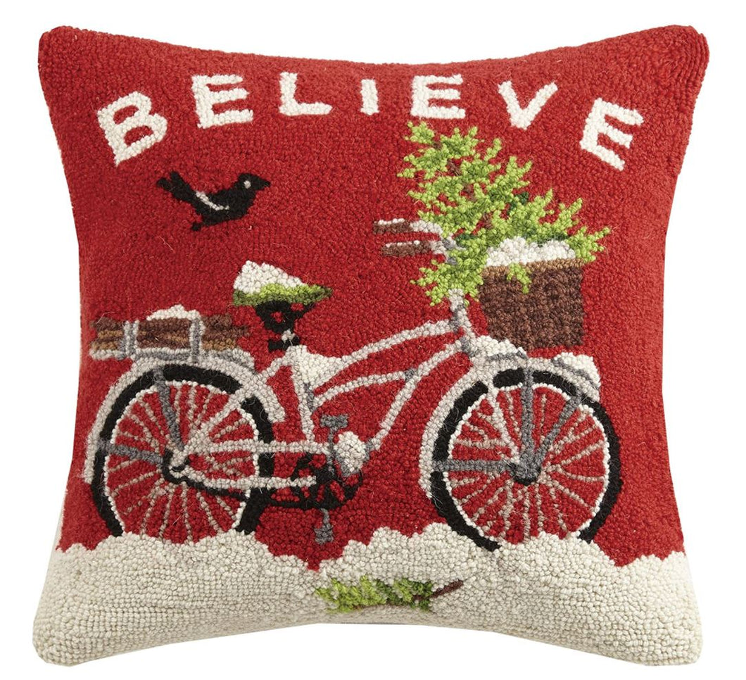 Believe Hook Rug Pillow