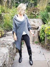 Load image into Gallery viewer, Grey Wrap Sweater