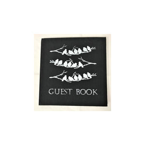 Guest Book - birds - black/white