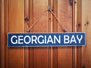Road sign - Georgian Bay - green w/ white
