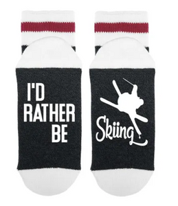 I'd Rather Be Skiing Lumberjack Socks