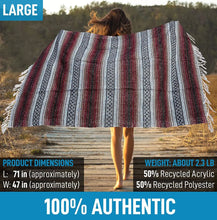 Load image into Gallery viewer, Hand Woven Mexican Blanket (free blanket strap)