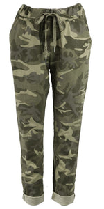 Made in Italy Brand Magic Pants-Joggers Camouflage Print