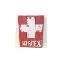 Load image into Gallery viewer, Ski Patrol Sign-Distressed red/white